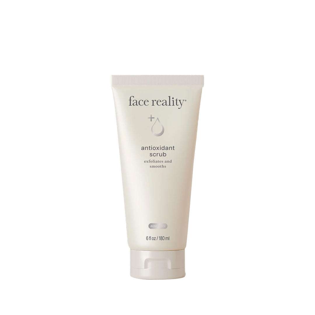 Antioxidant Scrub sulfate-free exfoliating cleanser with natural cellulose beads for acne-prone skin