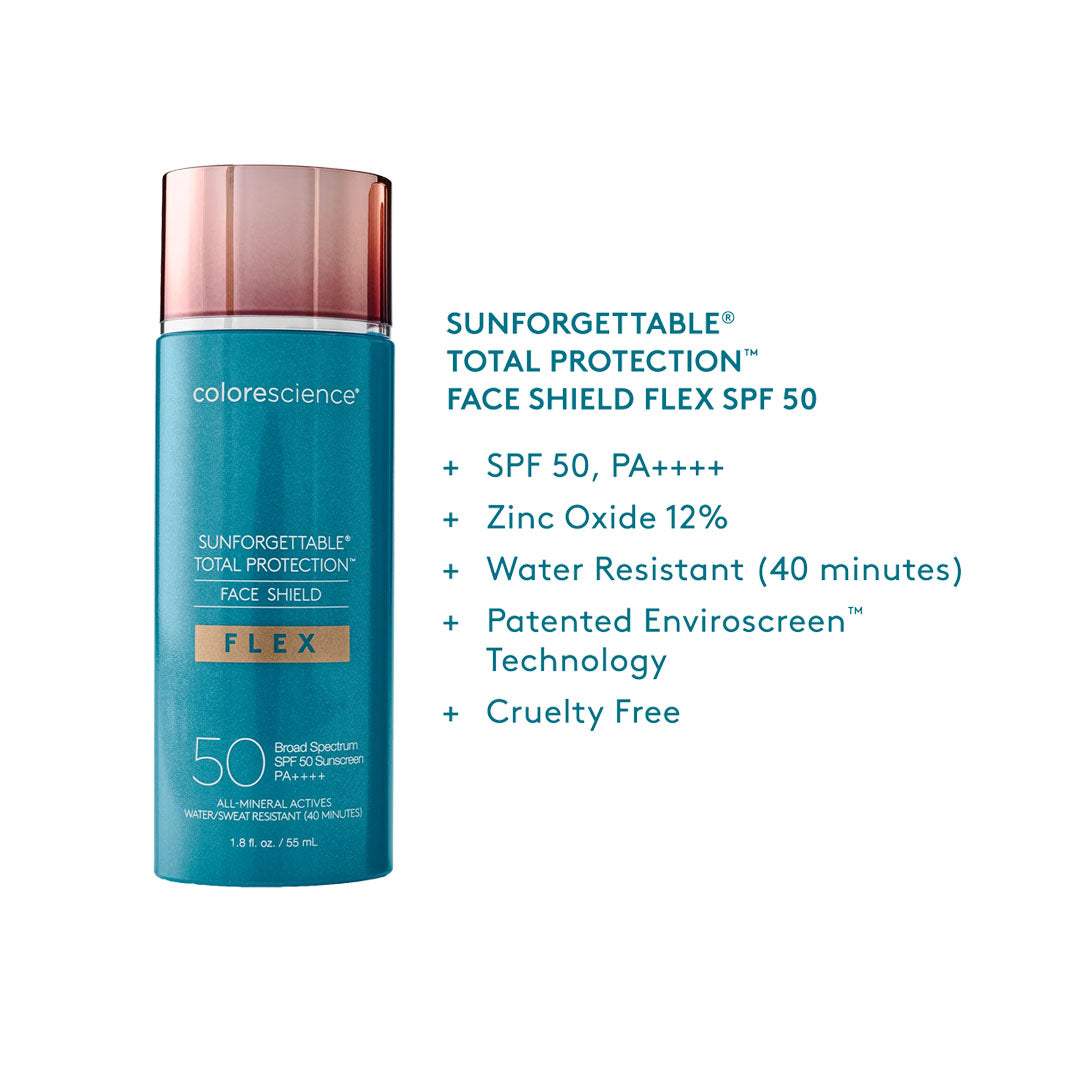sunscreenColorescienceSunforgettable® Total Protection™ Face Shield FLEX SPF 50Sunforgettable® Total Protection™HD Skin Dallas