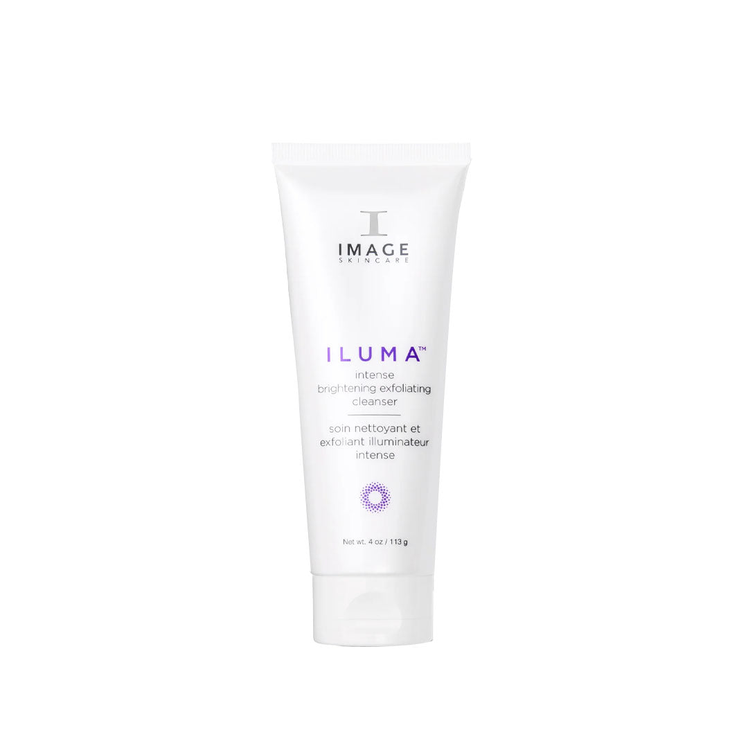 ILUMA Intense Brightening exfoliating cleanser with cream-to-foam formula and natural extracts