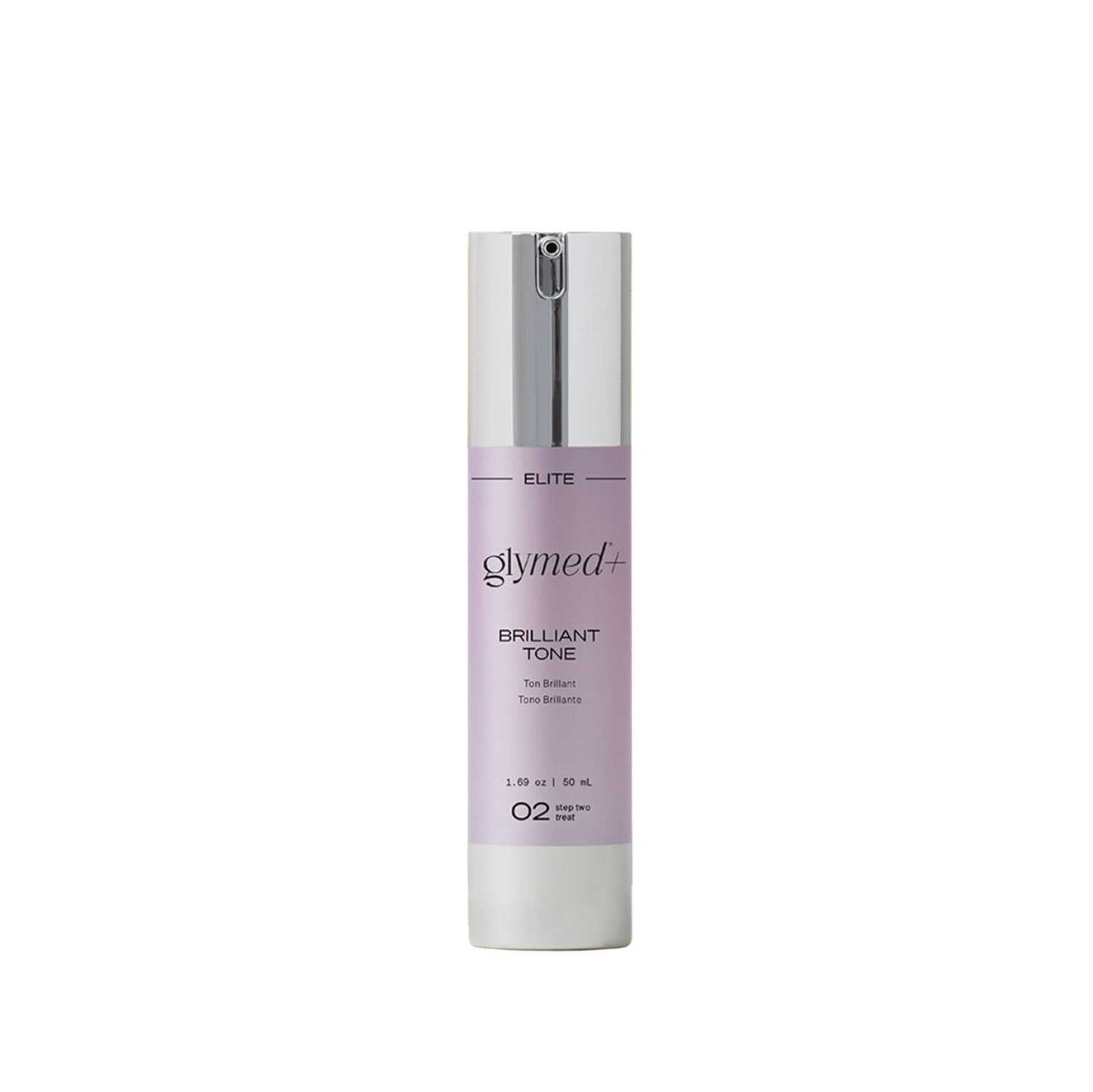 Brillant Tone serum bottle highlighting radiant, even skin tone and hyperpigmentation treatment