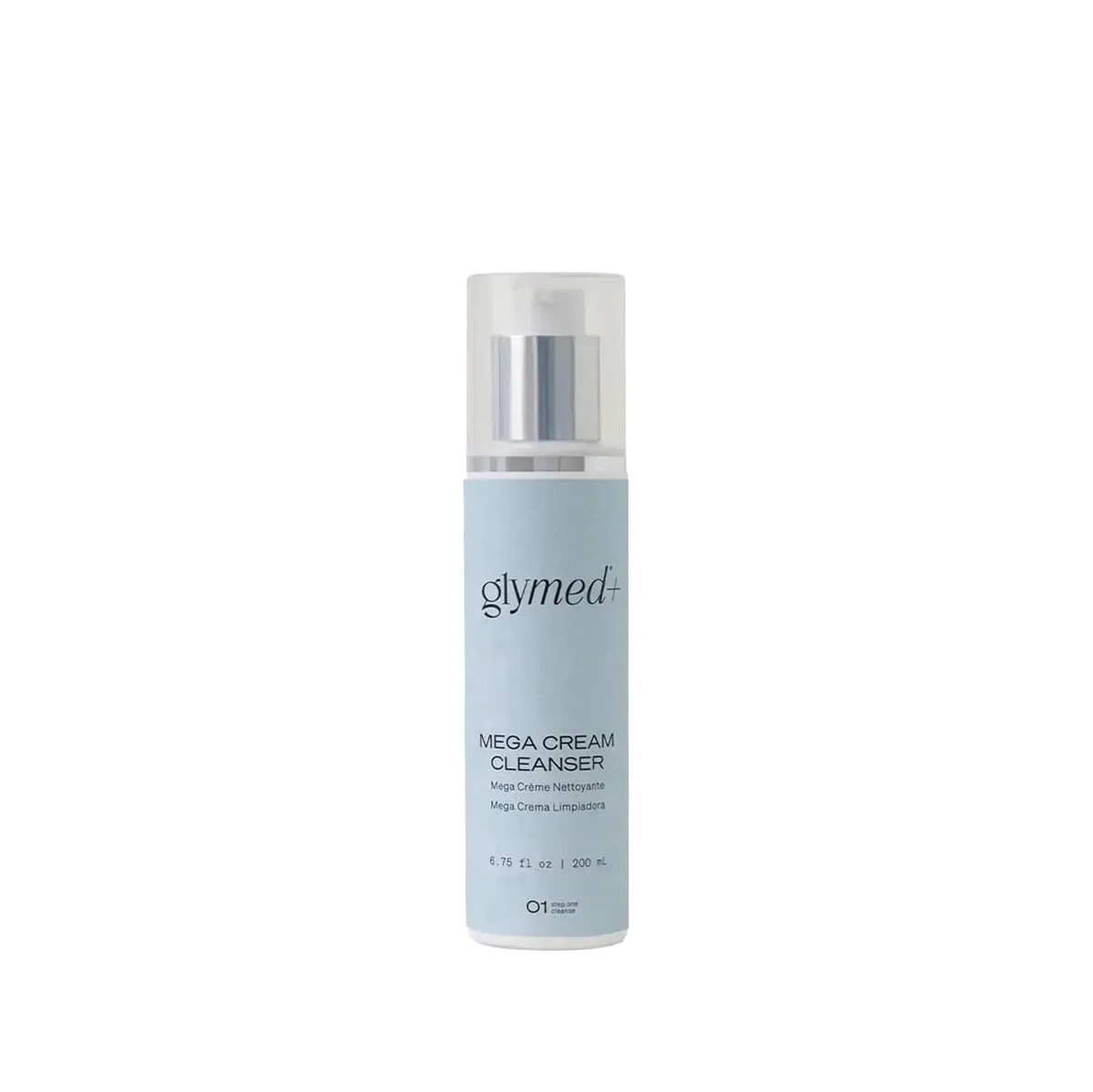 Mega Cream Cleanser bottle for gentle makeup removal with vitamin E antioxidant benefits
