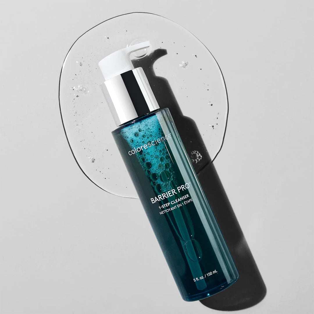 Colorescience Barrier Pro 1-Step Cleanser bottle with balanced skin benefits and gentle exfoliation