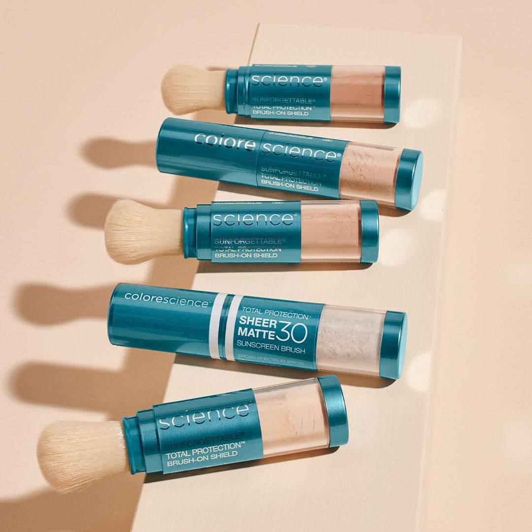Sunforgettable® Total Protection™ Brush-On SPF-sunscreen-Colorescience-Sheer-HD Skin Dallas