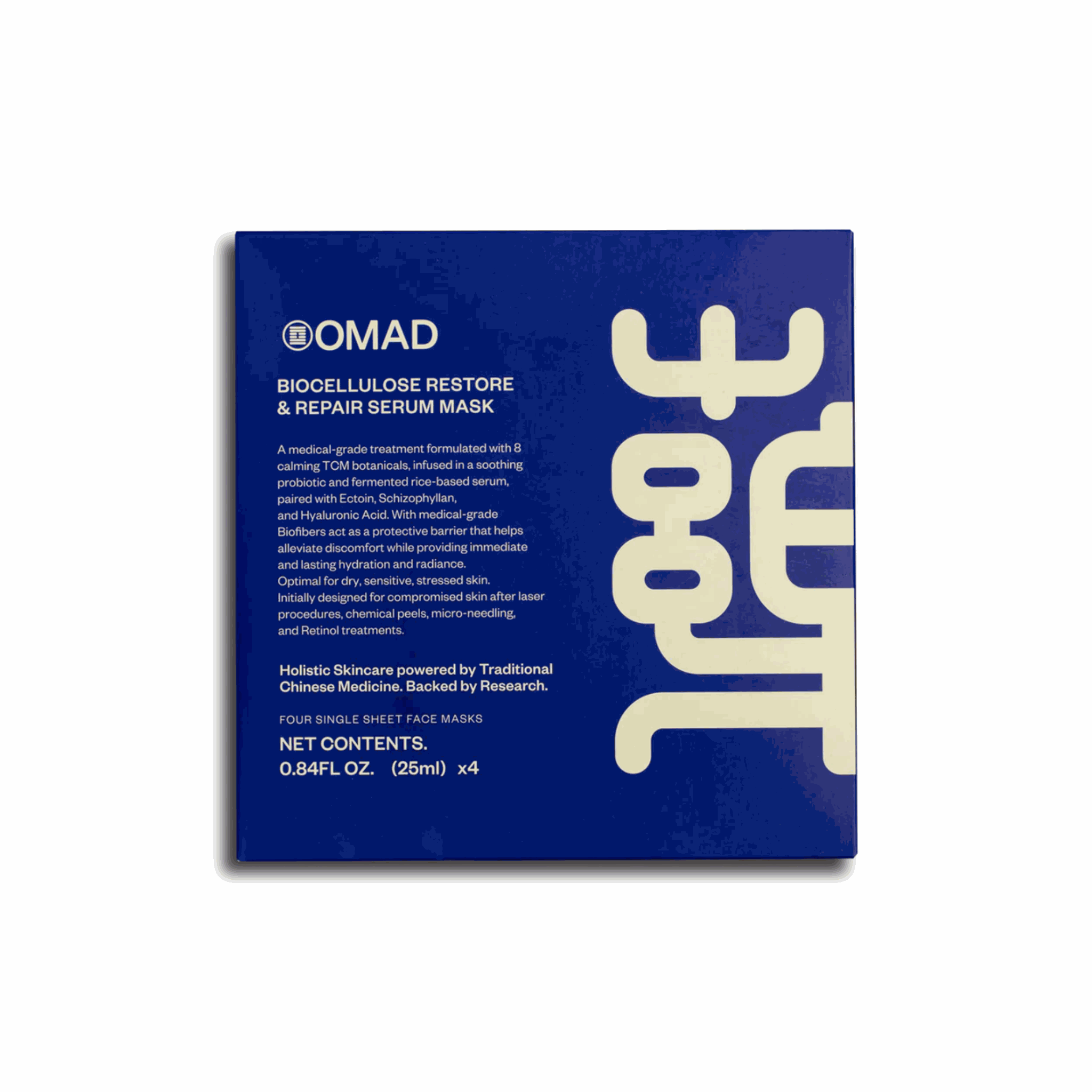 Bio Cellulose Restore & Repair Serum Mask with 8 TCM botanicals and hyaluronic acid for sensitive skin hydration