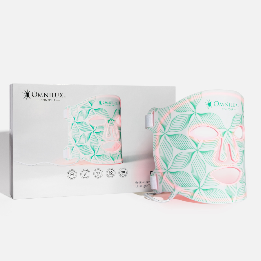 packaging for omnilux led light therapy face mask
